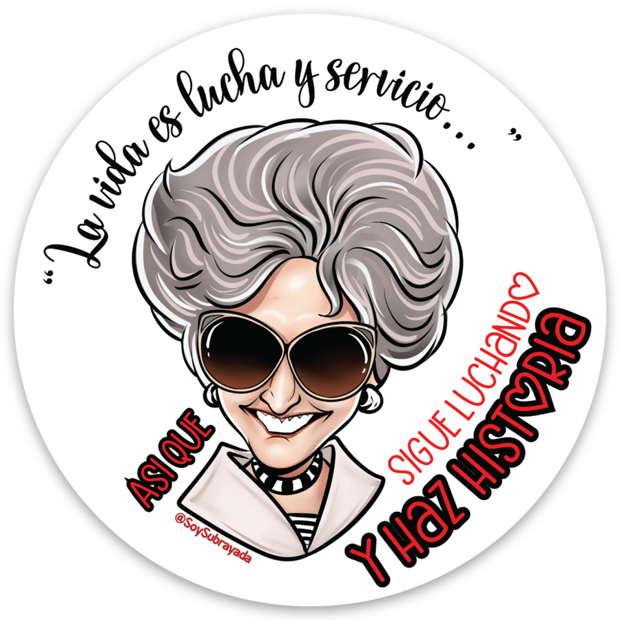 Sticker - Doña Fela - La vida es lucha