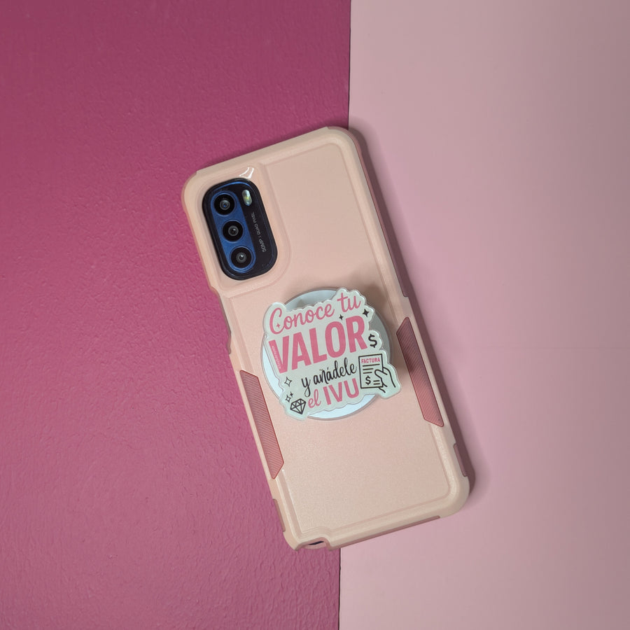 Grip magnético para celular – “Conoce tu VALOR y añádele el IVU”