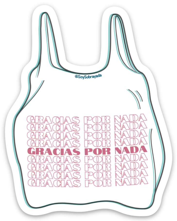 Sticker con frase sarcastica Gracias por Nada