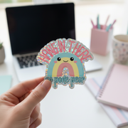 Glitter Sticker - Hang in There