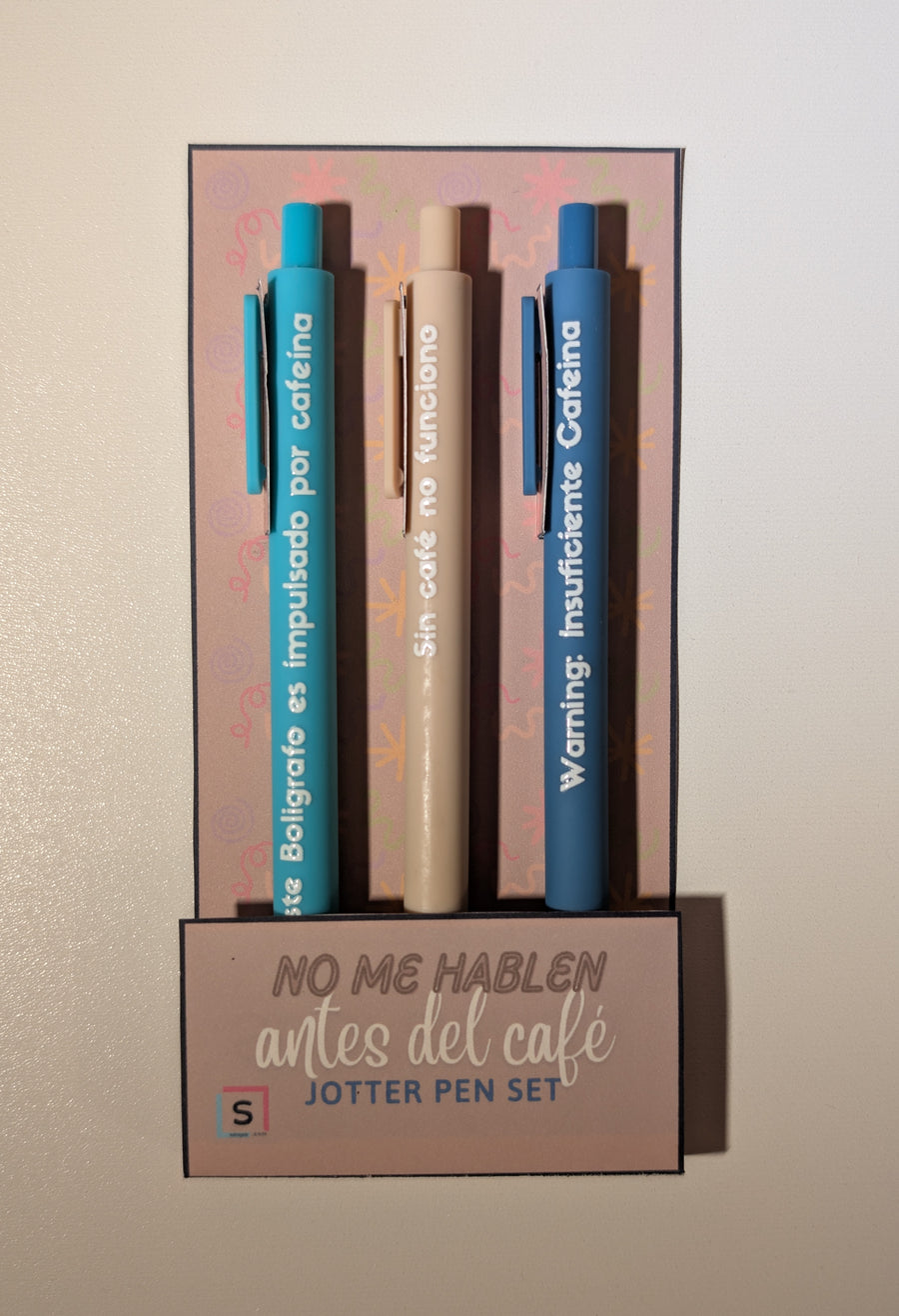 Bolígrafos - Set No me hablen antes del café