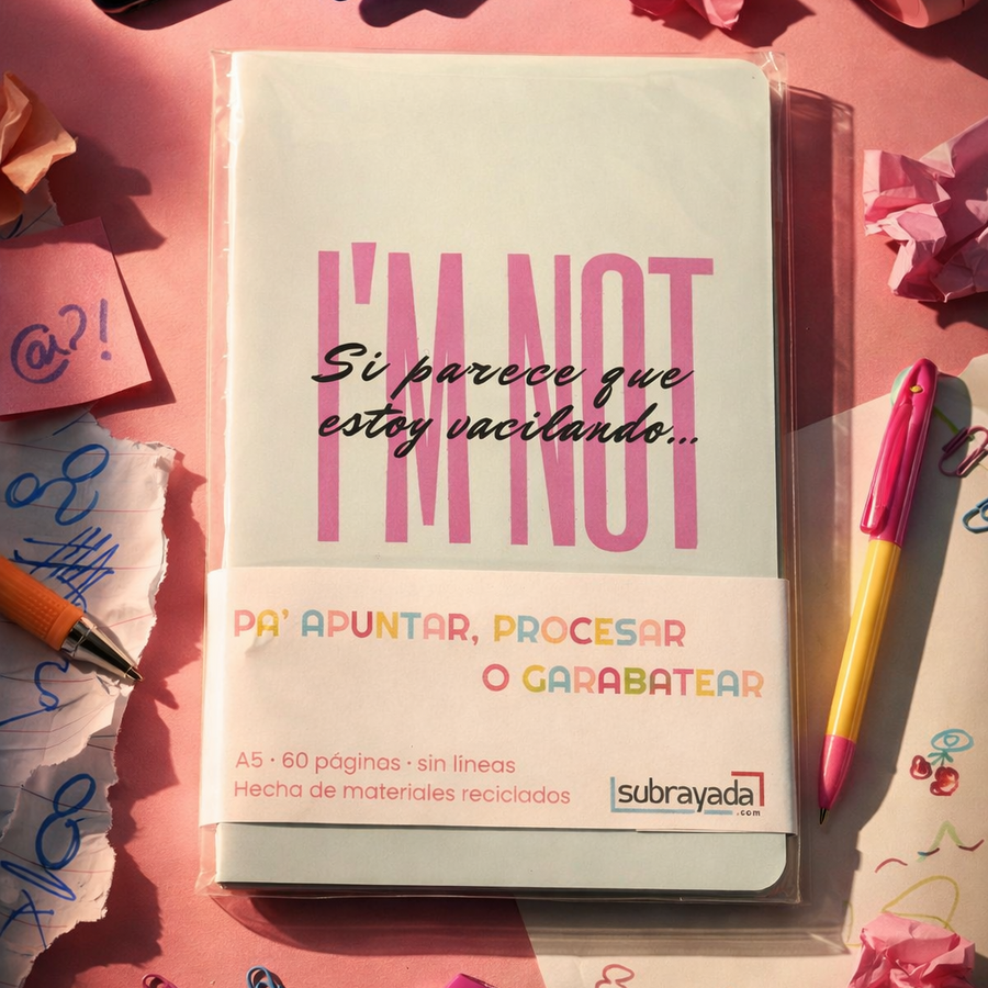A5 Paperback Notebook-Libreta-con-frase-Si-parece-que-estoy-vacilando-I'm-NOT