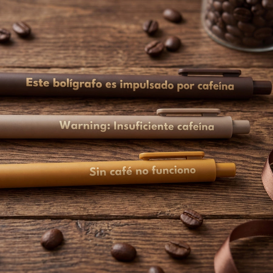 Set de 3 Bolígrafos - No me hablen antes del café