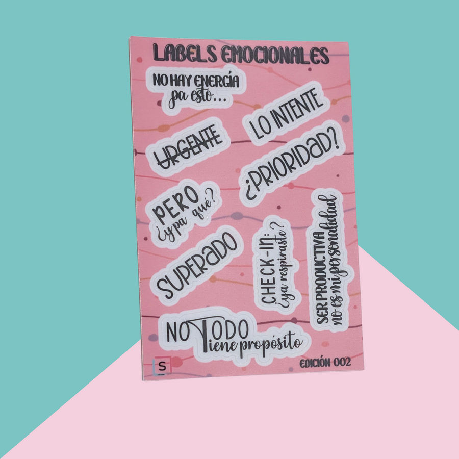 Sticker Sheet - Labels Emocionales - pa' Marcar tu Mood Real