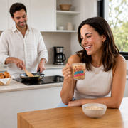 Taza de Cristal 12oz – "Mi Café de Soporte Emocional" | Regalo Café Lover