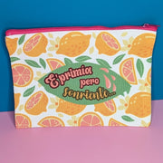 Zippered pouch – E'primía pero sonriente | Cartuchera con frase sarcástica
