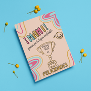 Postal A2 con frase irónica sobre mamás e hijos — diseño minimalista con tipografía retro