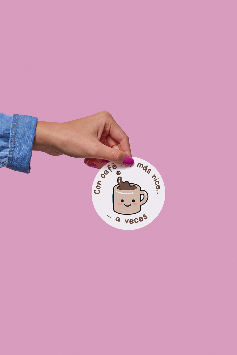 Sticker - Soy mas nice con cafe