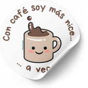 Sticker - Soy mas nice con cafe