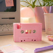 pink retro cassette tape dispenser lifestyle photo