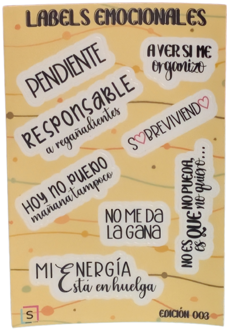Sticker Sheet - Labels Emocionales - pa' Marcar tu Mood Real
