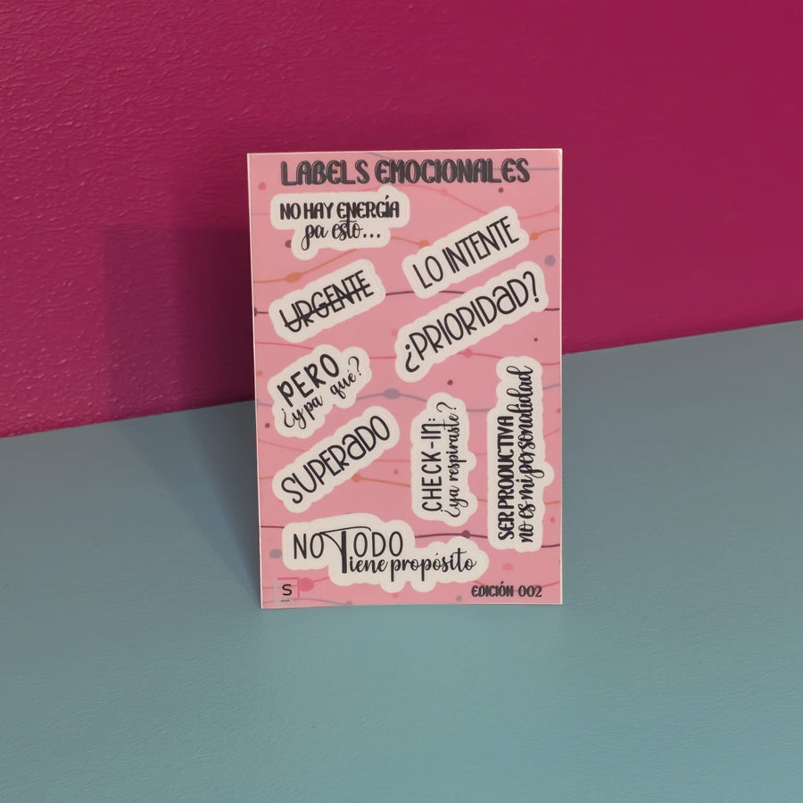 Sticker Sheet - Labels Emocionales - pa' Marcar tu Mood Real
