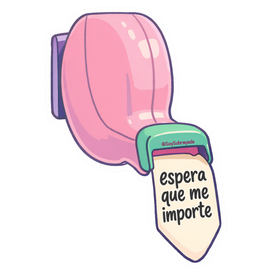 Sticker "Espera que me importe"
