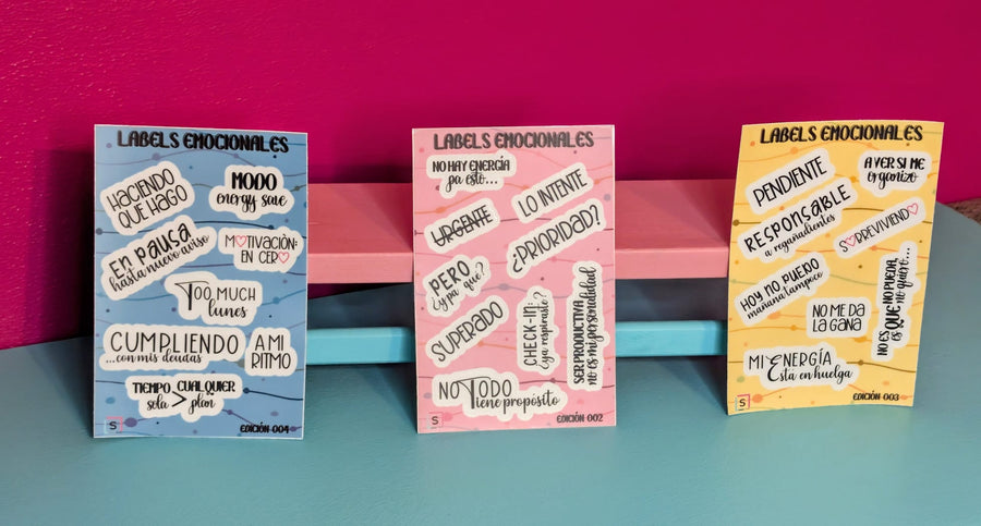Sticker Sheet - Labels Emocionales - pa' Marcar tu Mood Real